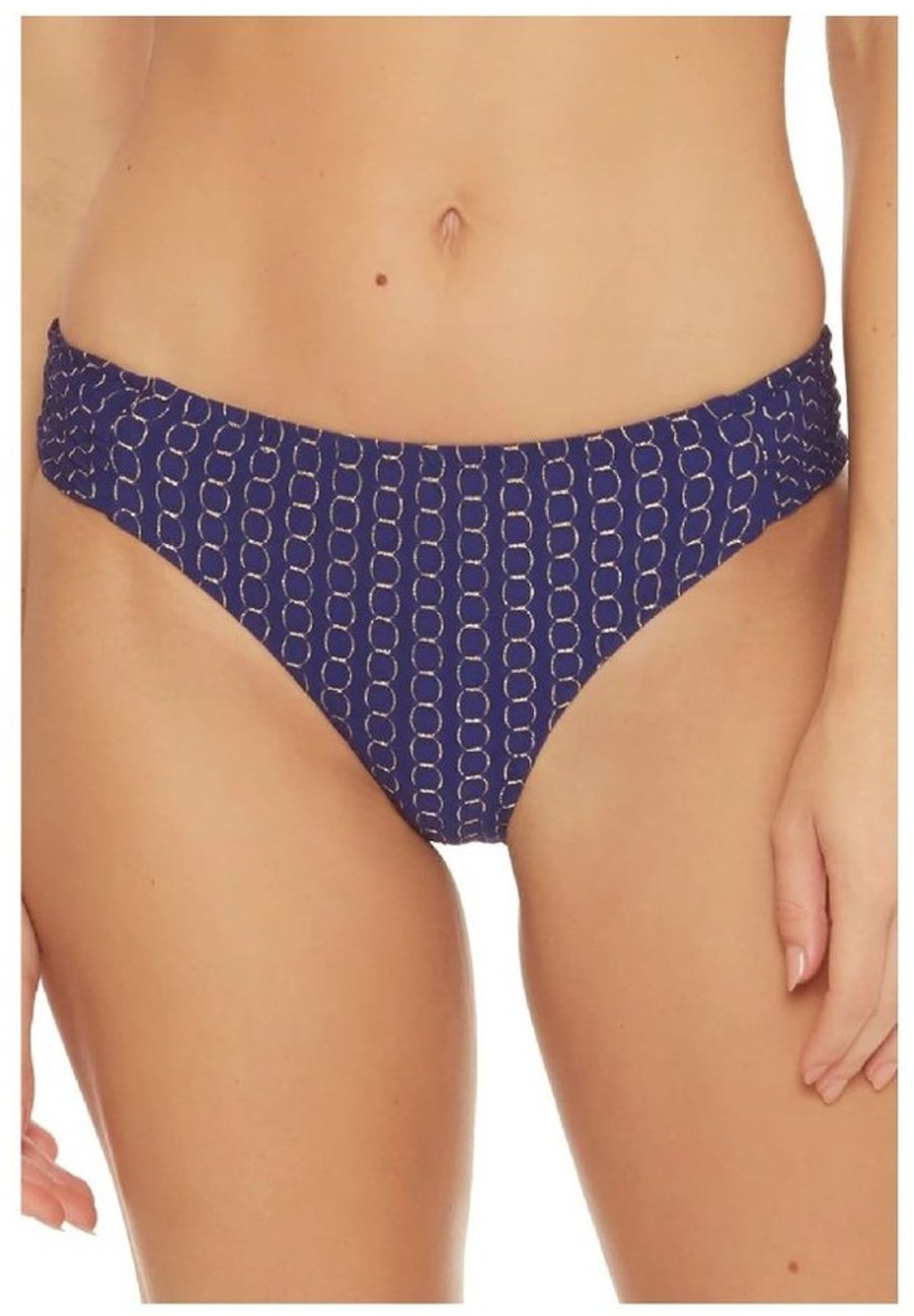 Trina Turk Womens Adeline Metallic Hipster Swim Bottom Separates sz 4